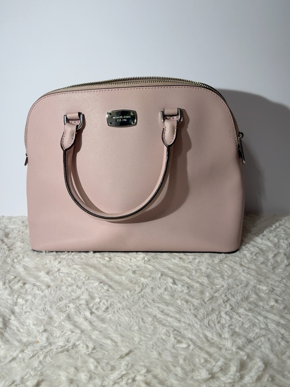 Michael Kors Blush Dome Satchel with Dual Top Handles